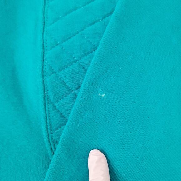 Vintage 90s MOD LEE Sweatshirt Women Large 20x26 Blue Henley - Picture 9 of 16